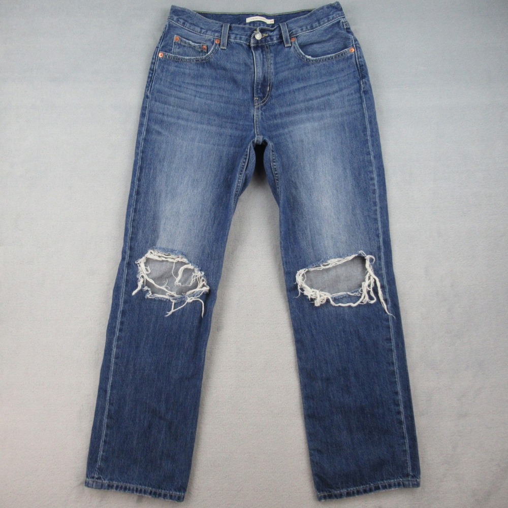 Levis Low Pro Straight Distressed Destroyed Blue Jeans W29 A0964-0006
